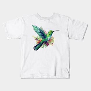 Watercolor Hummingbird Kids T-Shirt